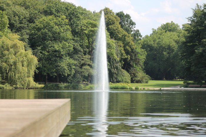 Zentraler Teich mit Fontaine