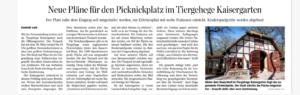 Pressemitteilung Umbau Picknickplatz