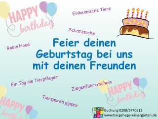 Feier deinen Geburtstag mit uns und deinen Freunden